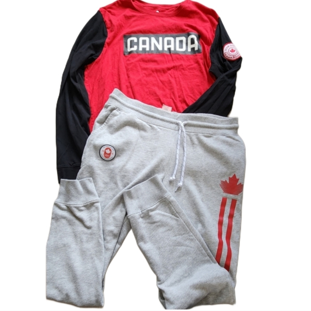 Canada Mens' Jogger Set - Red and‎ Gray Hudsons Bay